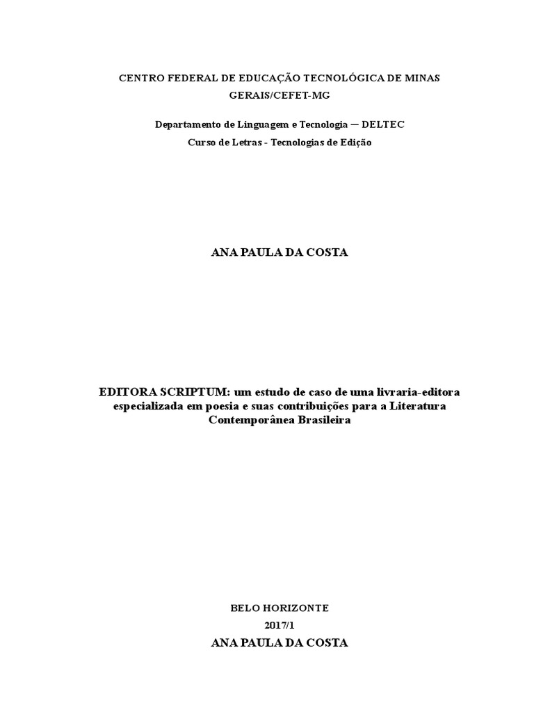 Editora Scriptum e a Poesia Brasileira | PDF | Livros | Brasil