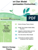 Teori dan Model Praktik Keperawatan Komunitas
