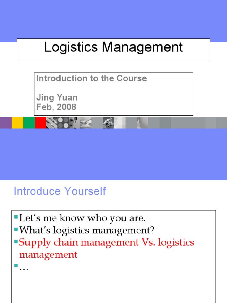 Introduction to Logistics Management Course | PDF | Logistics | Supply ...