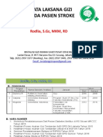 TATA LAKSANA GIZI PASIEN STROKE - PELATIHAN ASKEP STROKE (Rodhlia)