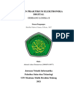Ahmad Azhar Darmawan - 200605110077 - Laporan Praktikum Elektronika Digital - Gerbang Logikaii