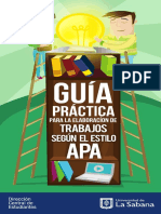 Apa Guia de Citacion Direccion Central de Estudiantes 2019 Marzo Universidad de La Sabana 2019