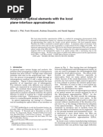 Analysis of Optical Elements With The Local Plane-Interface Approximation