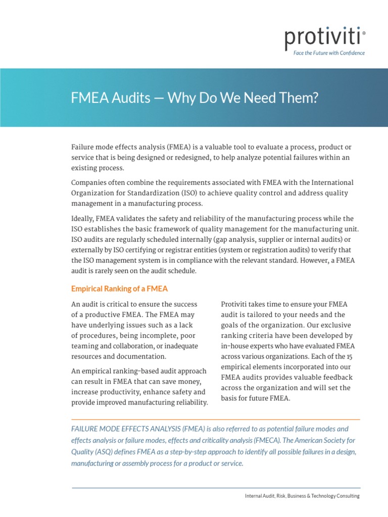 Why Do We Need Fmea