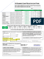 Free Summer Camp Registration Form Template