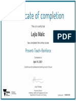 PTR Certificate of Completion