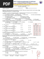 SUMMATIVE TEST IN MATHEMATICS 7 4th