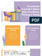 Pencatatan Transaksi Ke Dalam Buku Pembantu Piutang Dan Utang