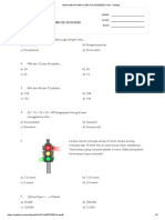 Matematika-Prediksi USBN SD 2019 - 2020 - Print - Quizizz