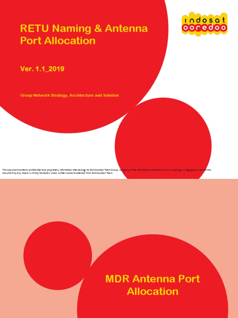 RET Naming and Antenna Port Allocation 2019 v1.1 PDF