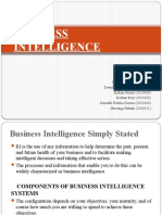 Business Intelligence: Submitted By: Group 7 Sec B
