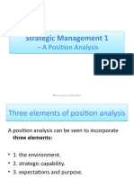 Strategic Management 1: - A Position Analysis