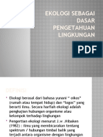 Ekologi Sebagai Dasar Pengetahuan Lingku