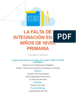 Propuesta - de - Intervencion - LA - FALTA - DE - INTEGRACIÓN EN LOS NIÑOS