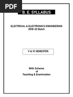 B. E. Syllabus: Electrical & Electronics Engineering 2018-22 Batch