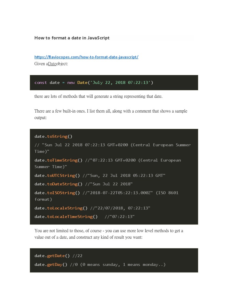 34 Javascript New Date From String