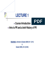 Course Introduction Intro To PR and A Brief History of PR