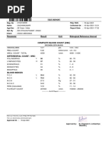 Complete Blood Count (CBC) : Biological Reference Interval Result Parameter Unit