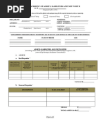 As of - : Sworn Statement of Assets, Liabilities and Net Worth