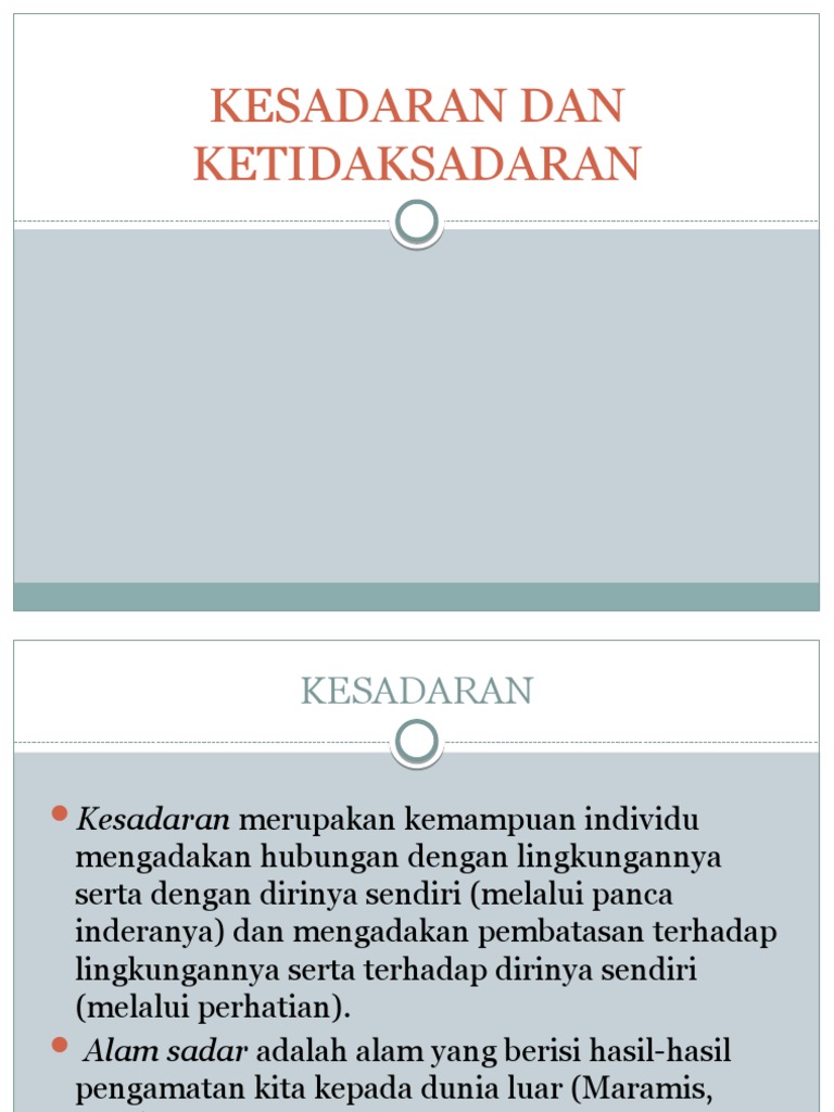 Kesadaran Dan Ketidaksadaran Pdf