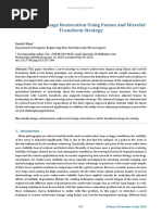 Underwater Image Restoration Using Fusion and Wavelet Transform Strategy