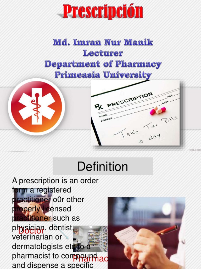 Essentials of Prescription Writing | PDF | Medical Prescription | Pharmacy