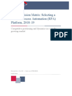 Ovum Decision Matrix: Selecting A Robotic Process Automation (RPA) Platform, 2018-19