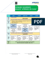 Horario Tentativo Estudiante