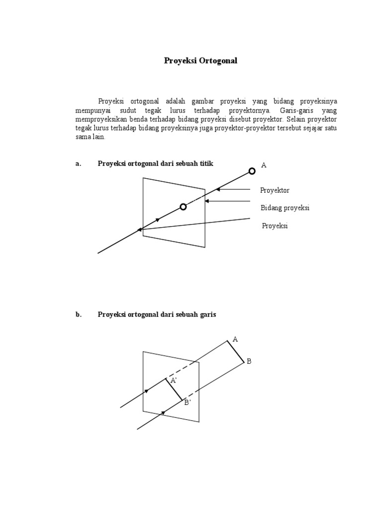 Proyeksi Ortogonal dalam Gambar Teknik | PDF