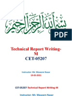 CET-05207 Technical Report Writing