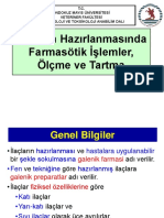 12 İlaçların Hazırlanmasında Farmasötik Işlemler, Ölçme Ve Tartma