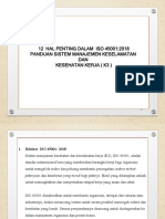 12 Hal Penting ISO 45001 2018