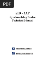 Synchronizing Device Technical Manual: Sid - 2af