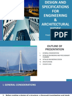 Design and Specifications For Engineering and Architectural Works