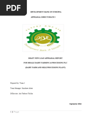 Diary & milk processing project proposal