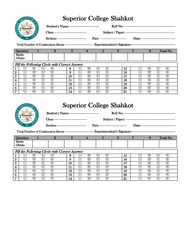 SGC Paper Sheet | PDF
