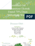 Formulasi Gel Hand Sanitizer Ekstrak Etanol 70% Daun Belimbing Wuluh