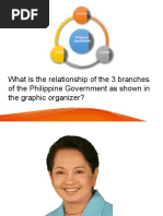 What Is The Relationship of The 3 Branches of The Philippine Government As Shown in The Graphic Organizer?