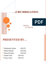 Micro Irrigation.: Guide By, Dr. Rane Sir