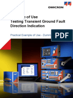 Example of Use Testing Transient Ground Fault Direction Indication