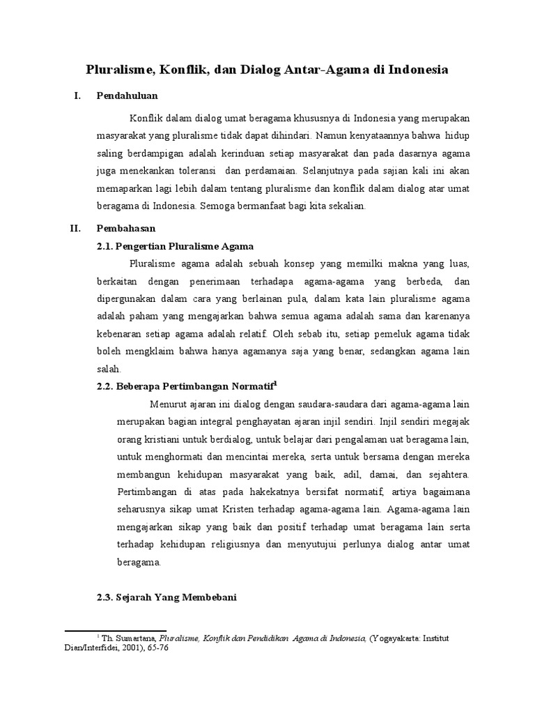 Dialog Antaragama dalam Konteks Demokrasi Indonesia