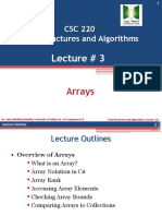 CSC 220 Data Structures and Algorithms: Lecture # 3
