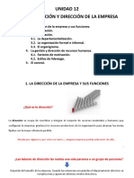 1 Unidad 5 (14 Y 15 SM) LA ORGANIZACIÓN Y DIRECCIÓN DE LA EMPRESA