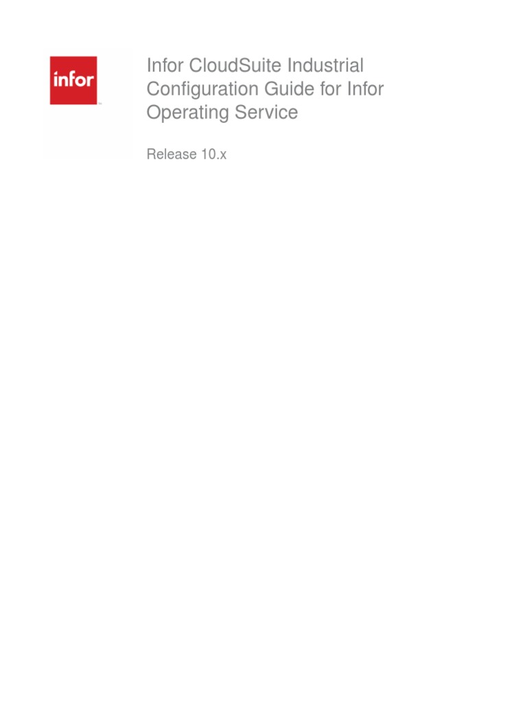 Infor CloudSuite Industrial Configuration Guide For Infor Operating ...