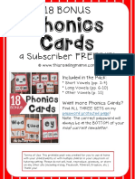 Phonics Cards: A Subscriber FREEBIE!