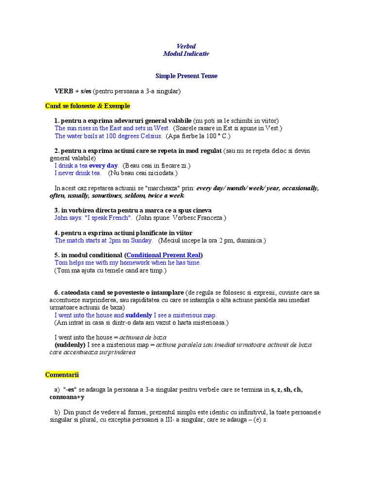 Verbul | PDF