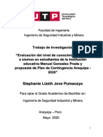 Stephanie Jove - Trabajo de Investigacion - Bachiller - 2020 Gestion Riesgos y Desastres en Colegio