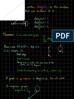 The degree of a vertex and properties of regular graphs