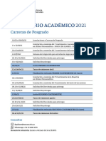 Calendario Posgrado 2021 Idaes Unsam