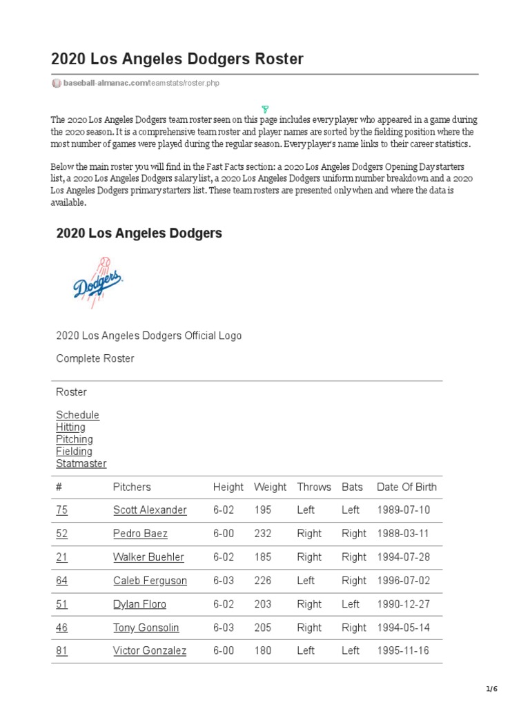 Baseball Almanac PDF Major League Baseball Players Minor League